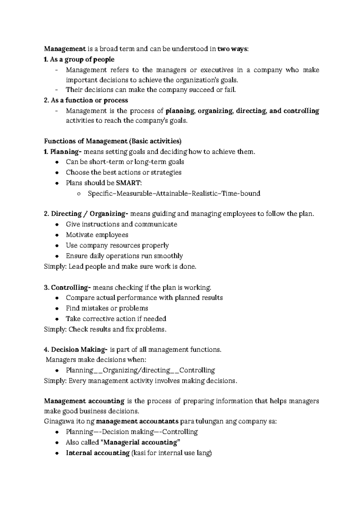 Strategic Cost Management Lecture Notes (STRATCOST) - Studocu
