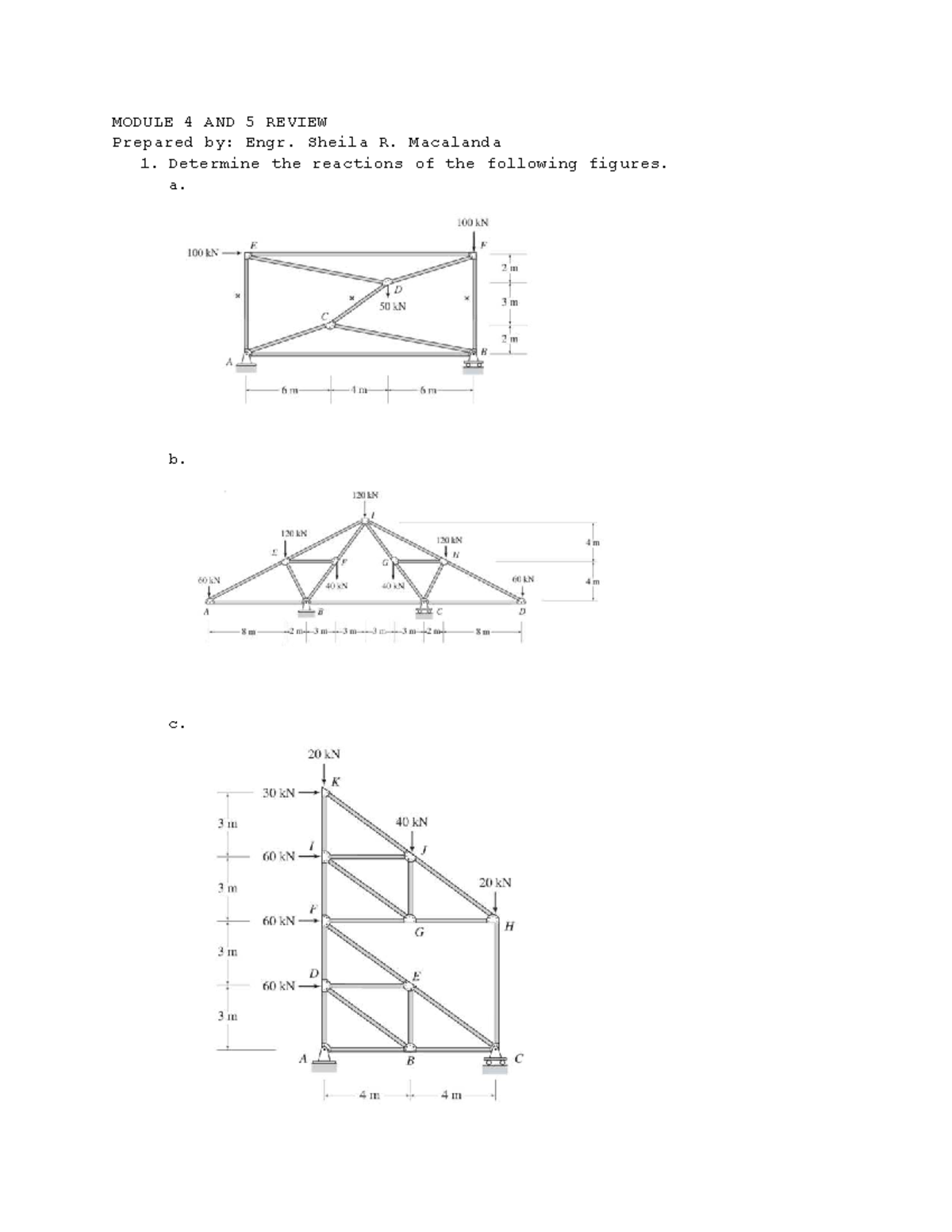 Module 4 AND 5 Review - Bachelor of Science in Civil Engineering ...