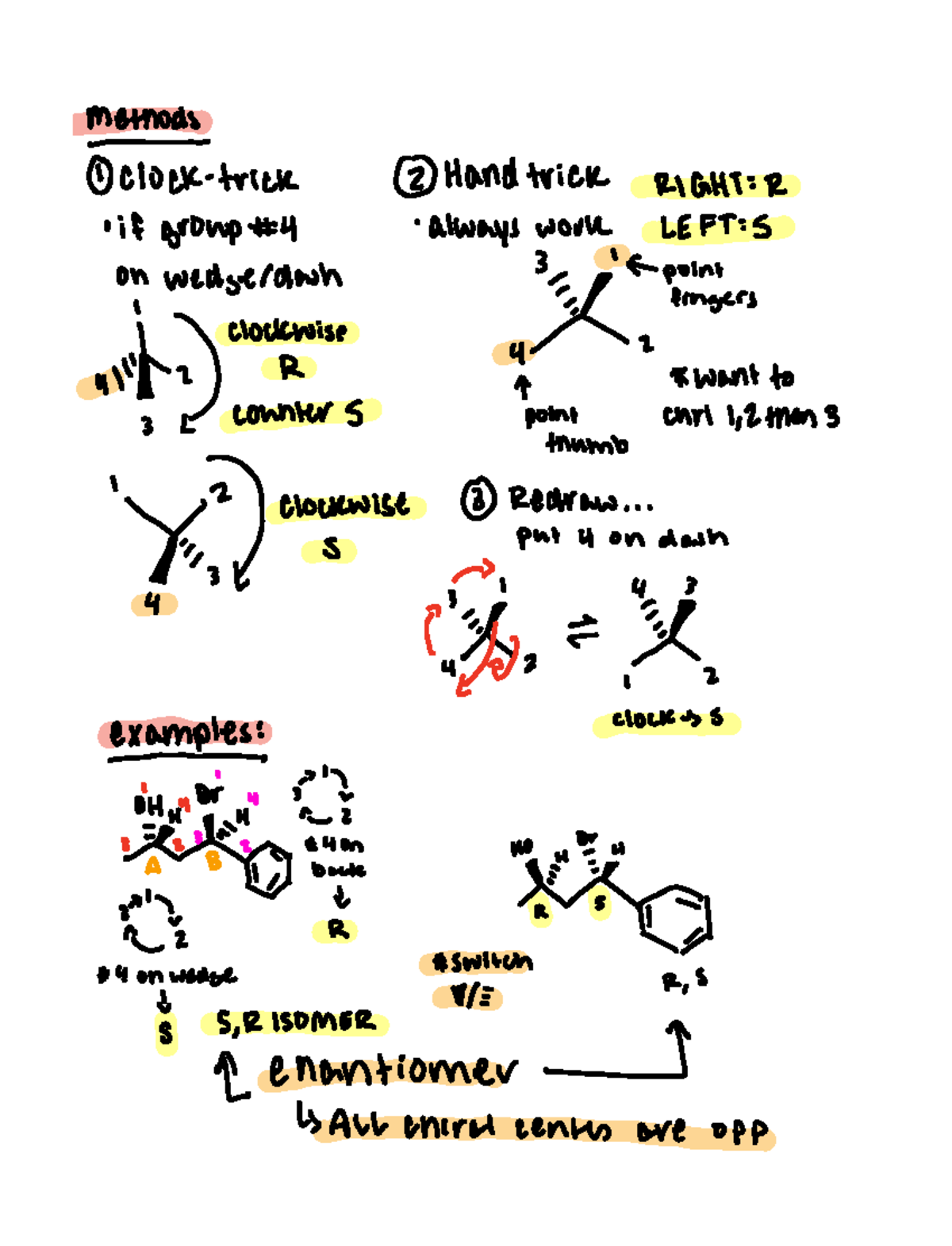 CHEM 411W: Class Notes on Chirality and Stereochemistry - Studocu