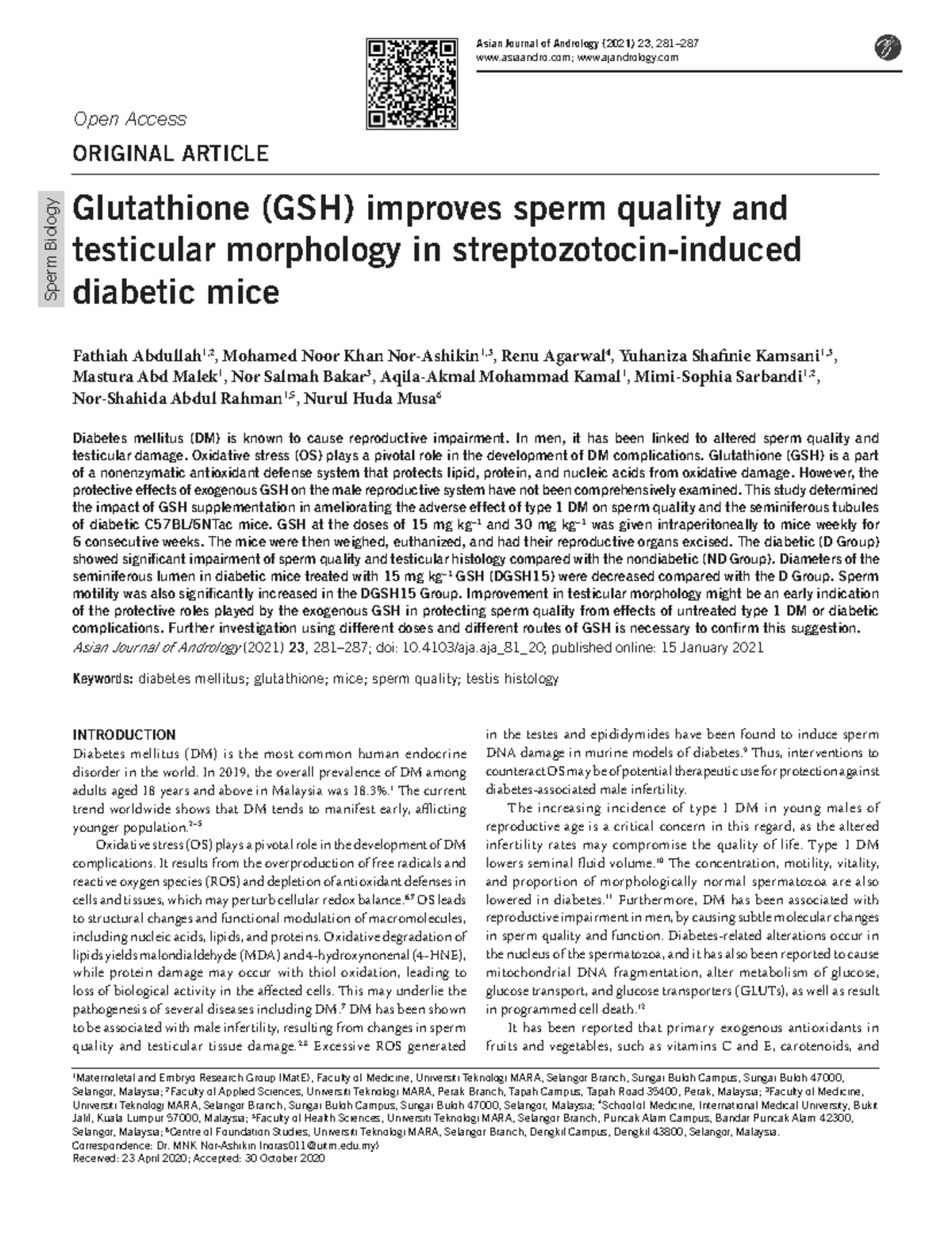 glutathione sperm The Role of Glutathione in Male Fertility main image 0