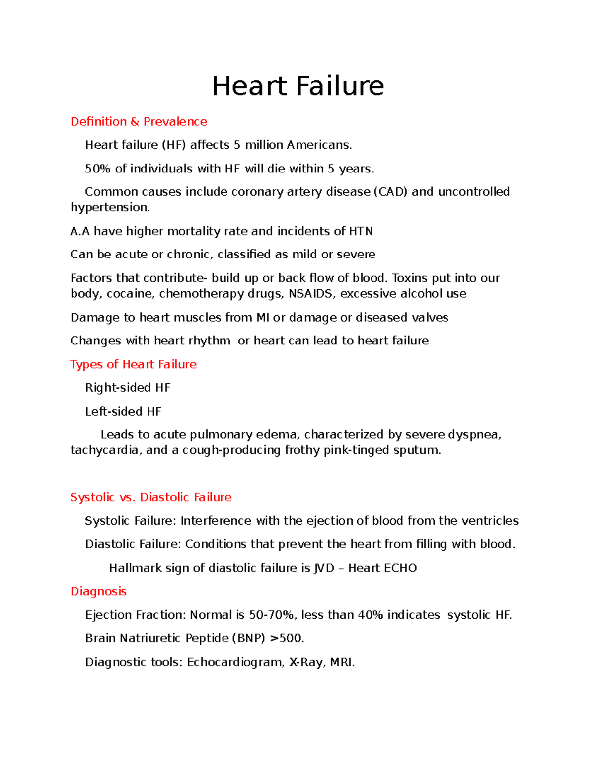 Heart Failure - Heart Failure Definition & Prevalence Heart failure (HF ...