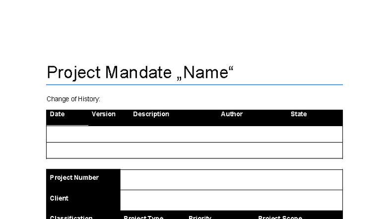 The project mandate template - ELE3709 - Project Mandate „Name“ Change ...