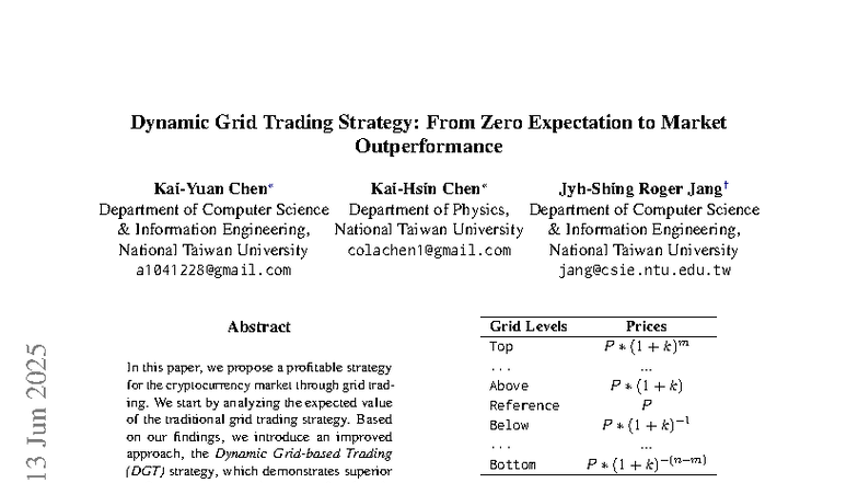 Dynamic Grid Trading Strategy (DGT): Enhancing Market Performance - Studocu