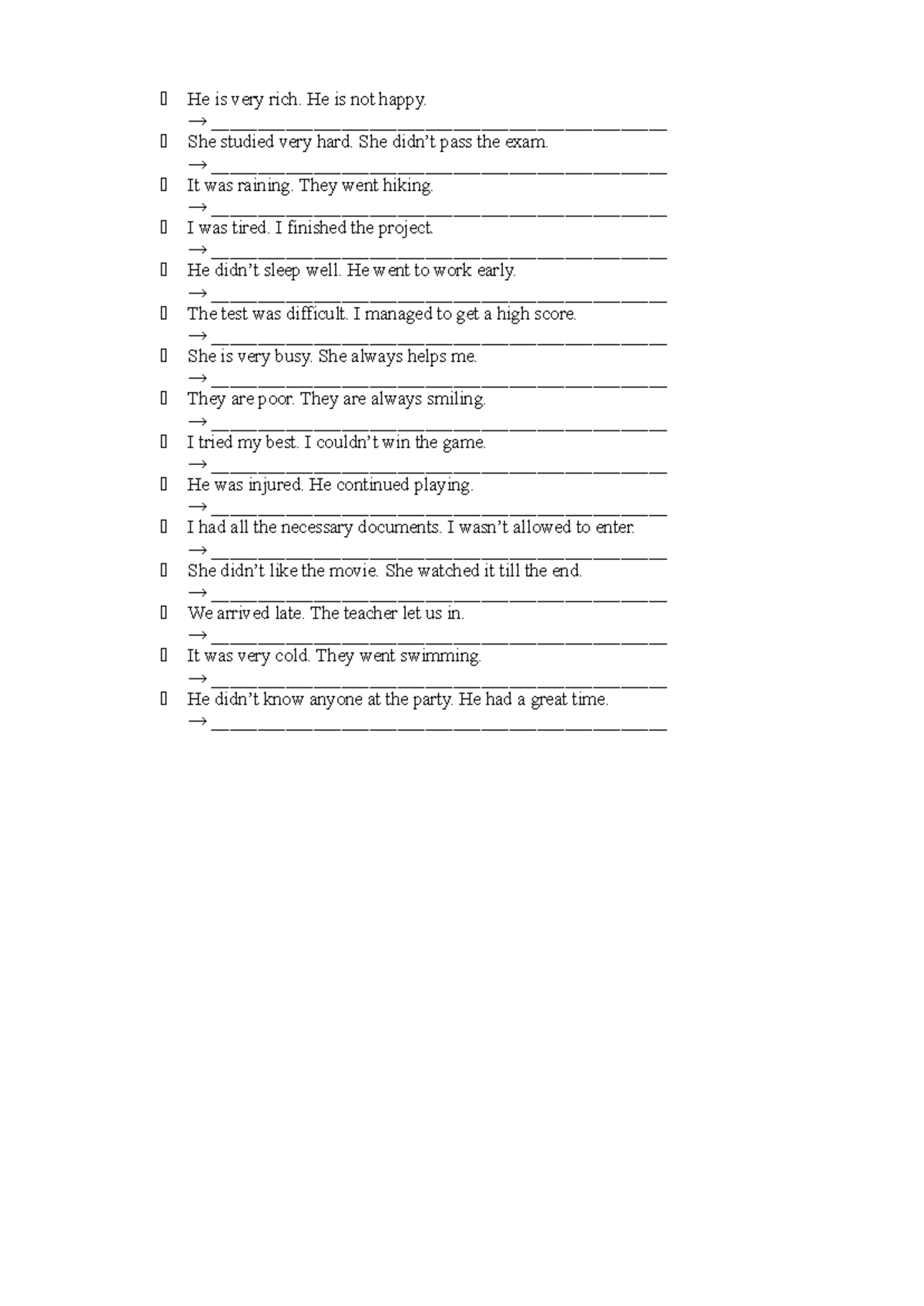 English Grammar Practice: Sentence Structure & Usage - Studocu