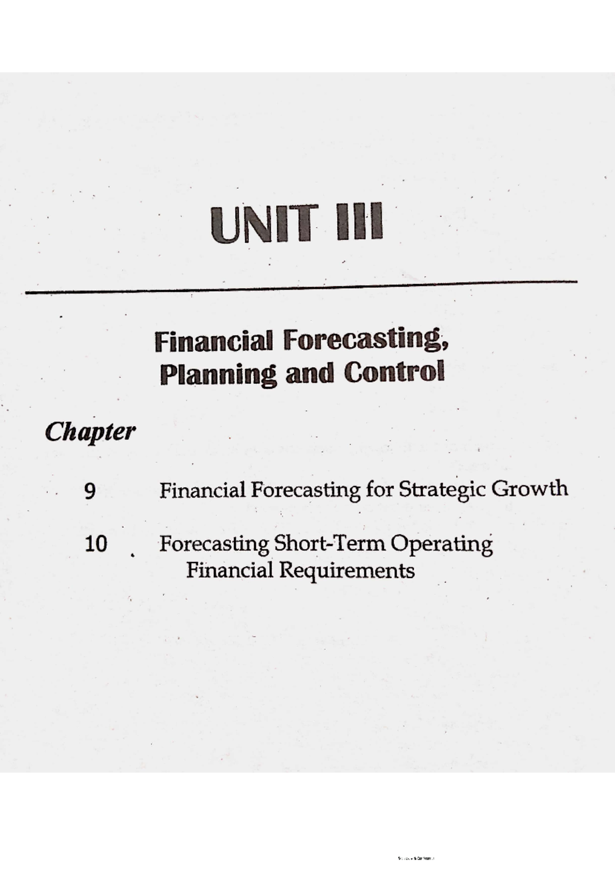 Chapter 9-10: Financial Forecasting for Strategic Growth (FINMAN) - Studocu