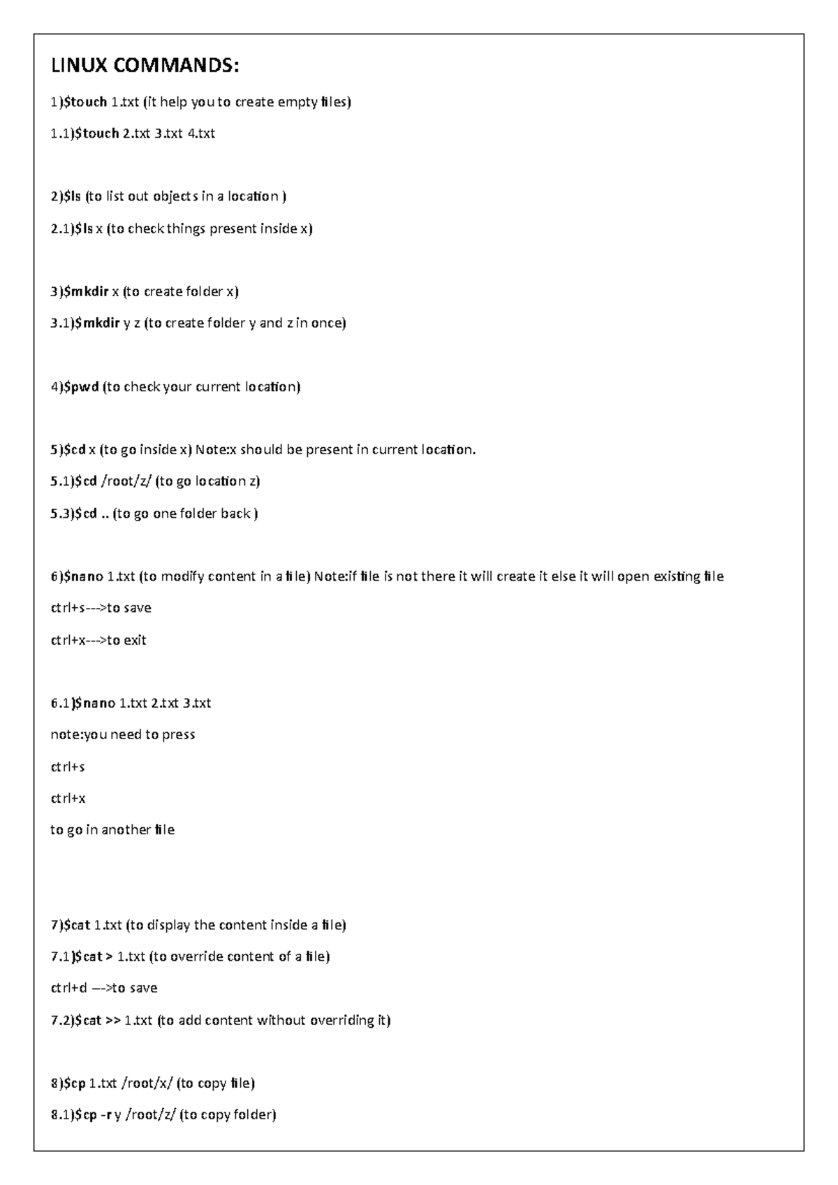 Linux Commands Guide: Essential Commands and Usage Tips - Studocu