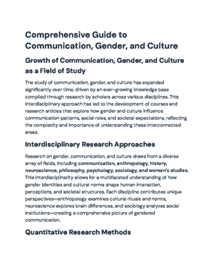 Comprehensive Guide to Gendered Communication: Nonverbal Insights (COM ...