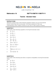 MATT101 - Mandela - Mathematics 1A - Studocu