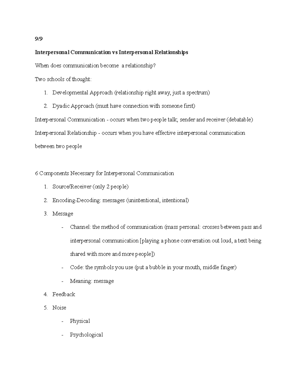 Interpersonal Communication Concepts & Techniques Overview (Course Code ...