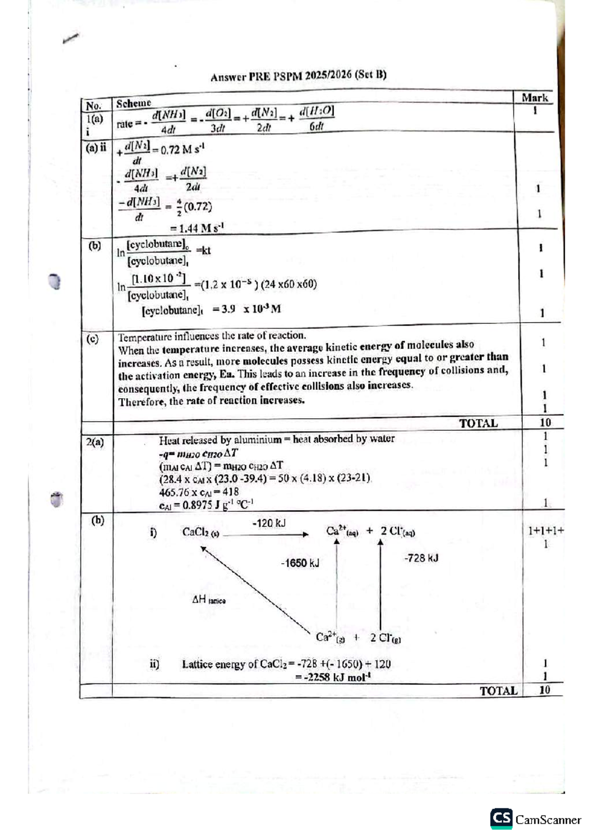 SK025 KMPP Final Exam Set B - Temperature & Reaction Rates - Studocu
