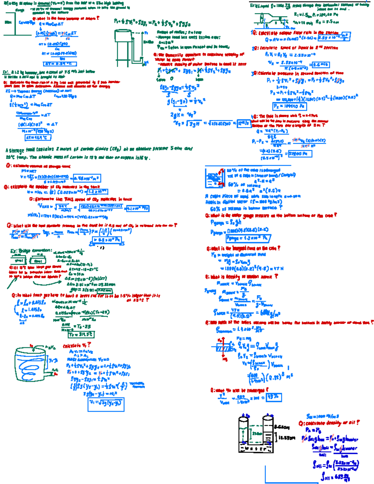 Physics 101: Energy and Fluid Dynamics Concepts and Calculations - Studocu