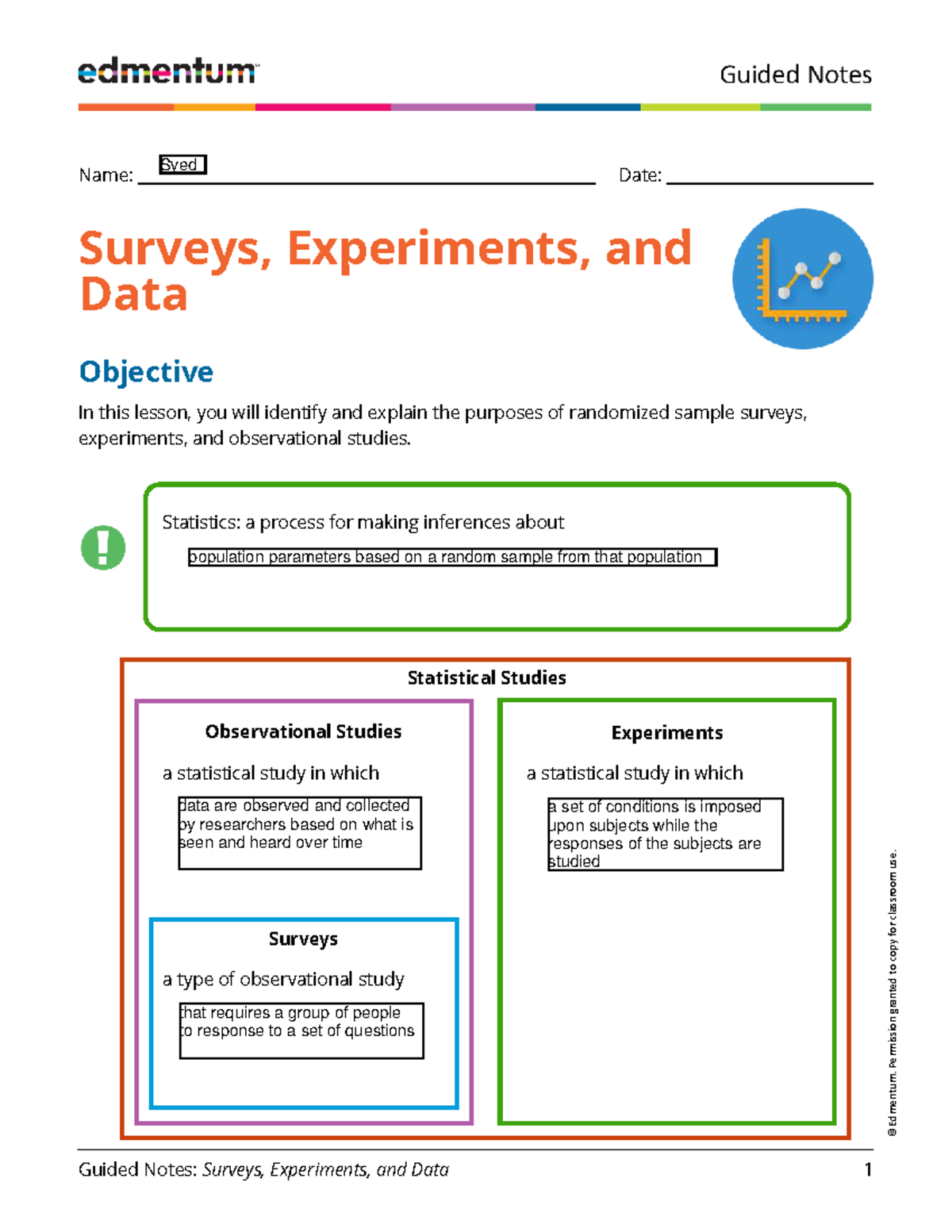 GN: Guided Notes on Surveys, Experiments, and Data Analysis - Studocu