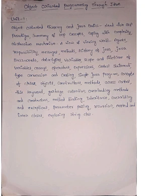 Unit3 java - Java is a high-level, object-oriented programming language ...