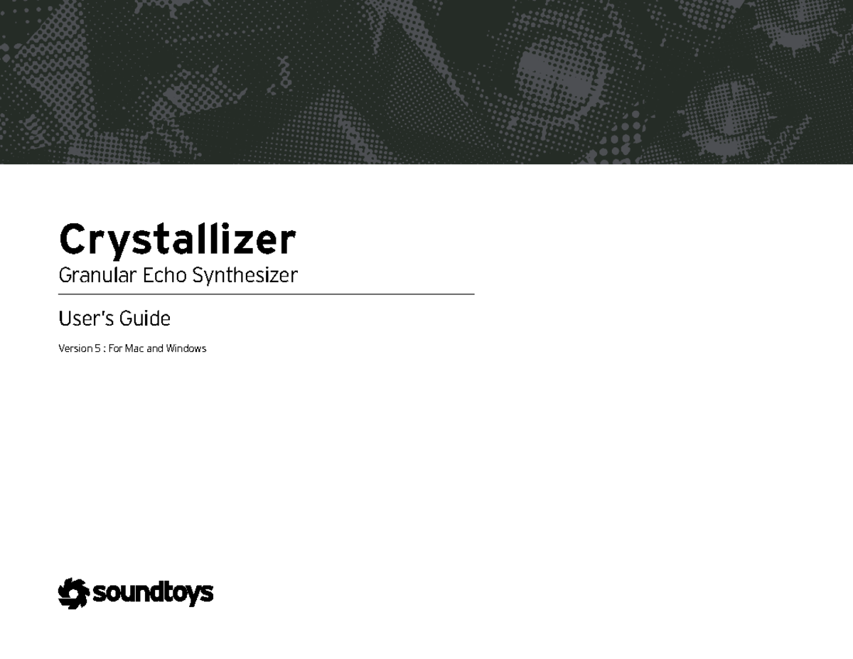 Crystallizer Manual V5: Comprehensive Guide for Mac & Windows - Studocu