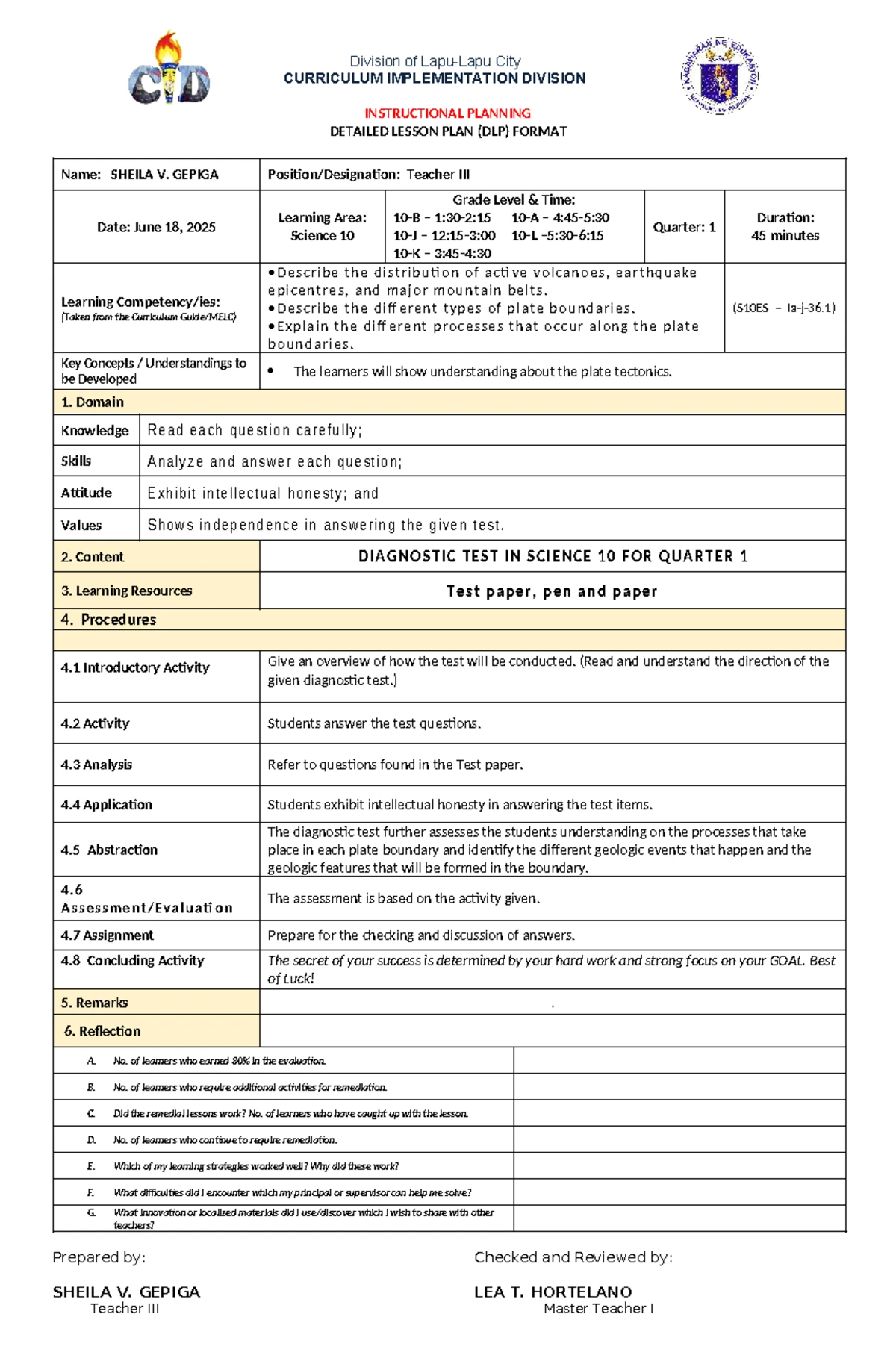 Science 4 Lesson Plan: Exploring Innovations and Filipino Scientists ...
