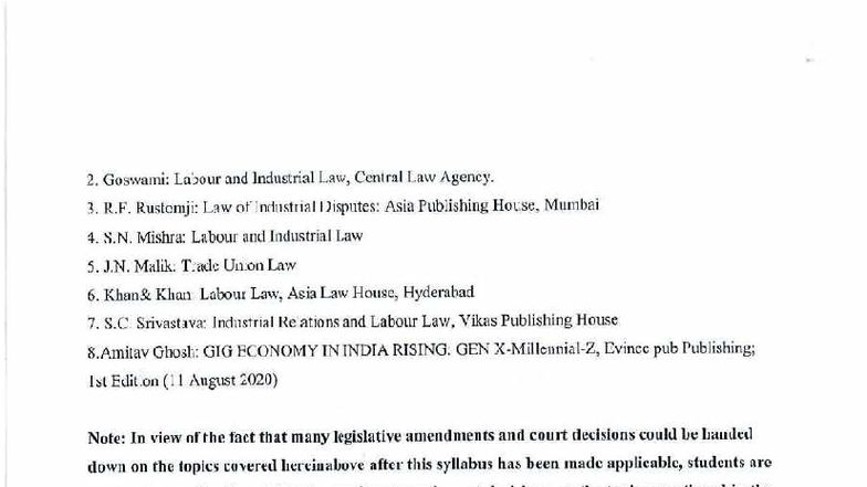 LL.B Semester 3: Core Courses Syllabus Overview - Studocu
