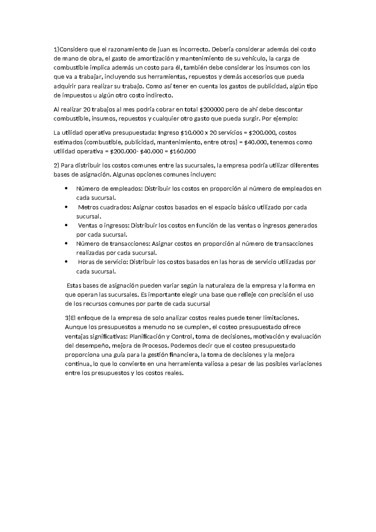 Foro - Análisis de Costos y Asignación en la Gestión Empresarial - Studocu