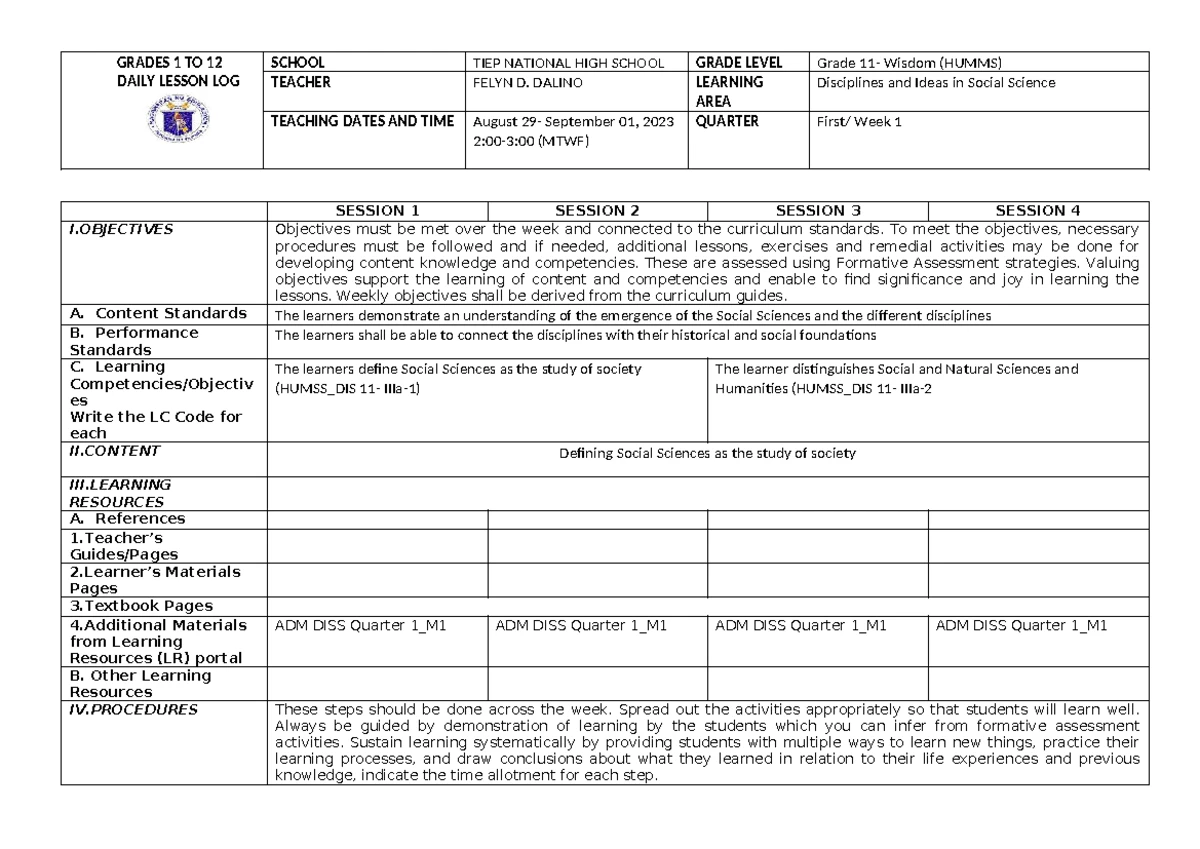 JHS GROUP SCREENING TEST ANSWER SHEET - FILIPINO IRI - Studocu