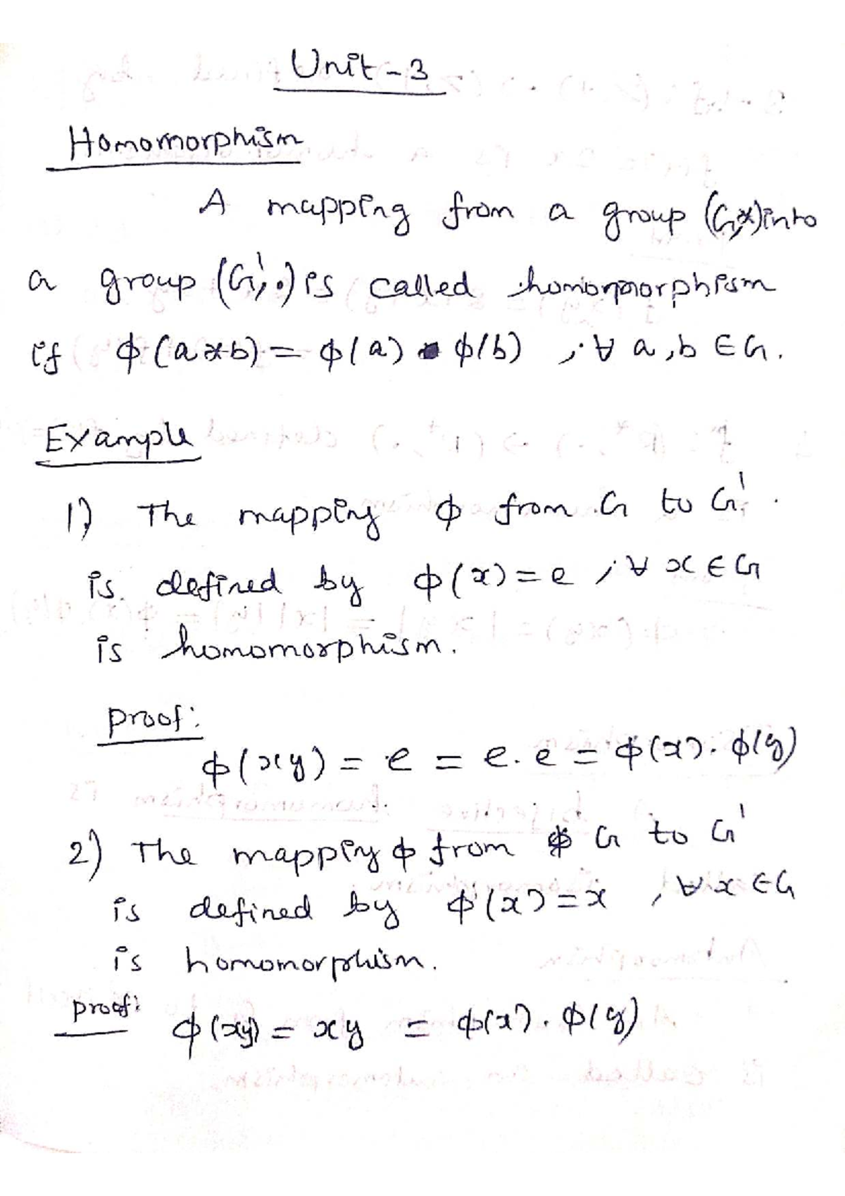 Unit 3: Homomorphisms and Isomorphisms in Group Theory - Studocu