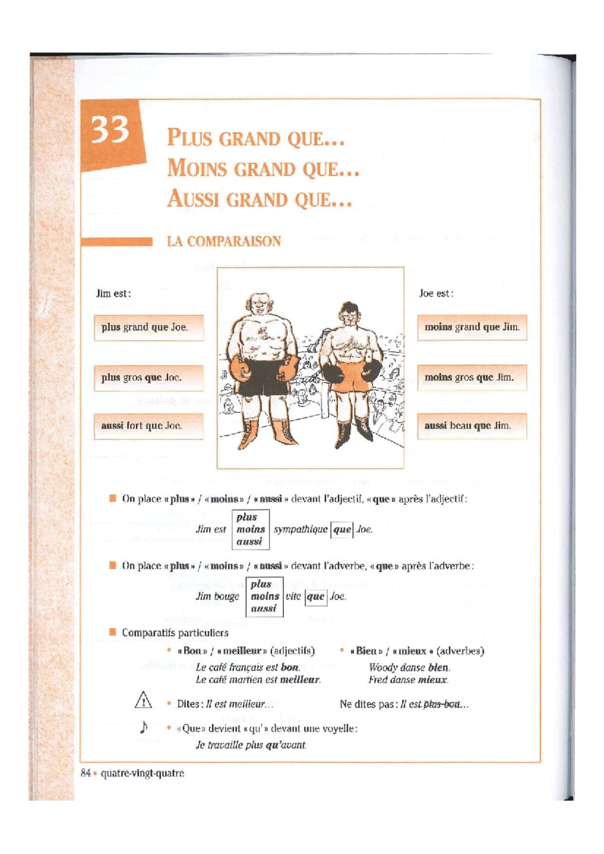 La comparaison : Explications et Exercices (Cours 33) - Studocu