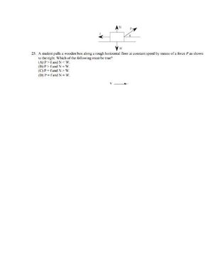 Unit 2 test sample - Practice test for dynamics - PHYSICS 2204 UNIT 2 ...