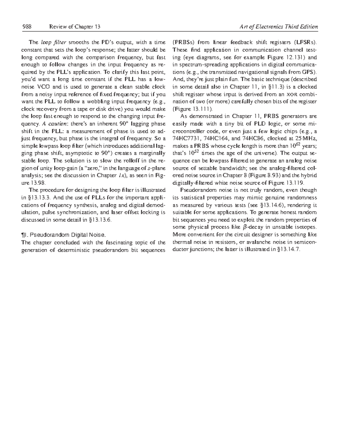 988 Review of Chapter 13: Loop Filter Design and Applications - Studocu