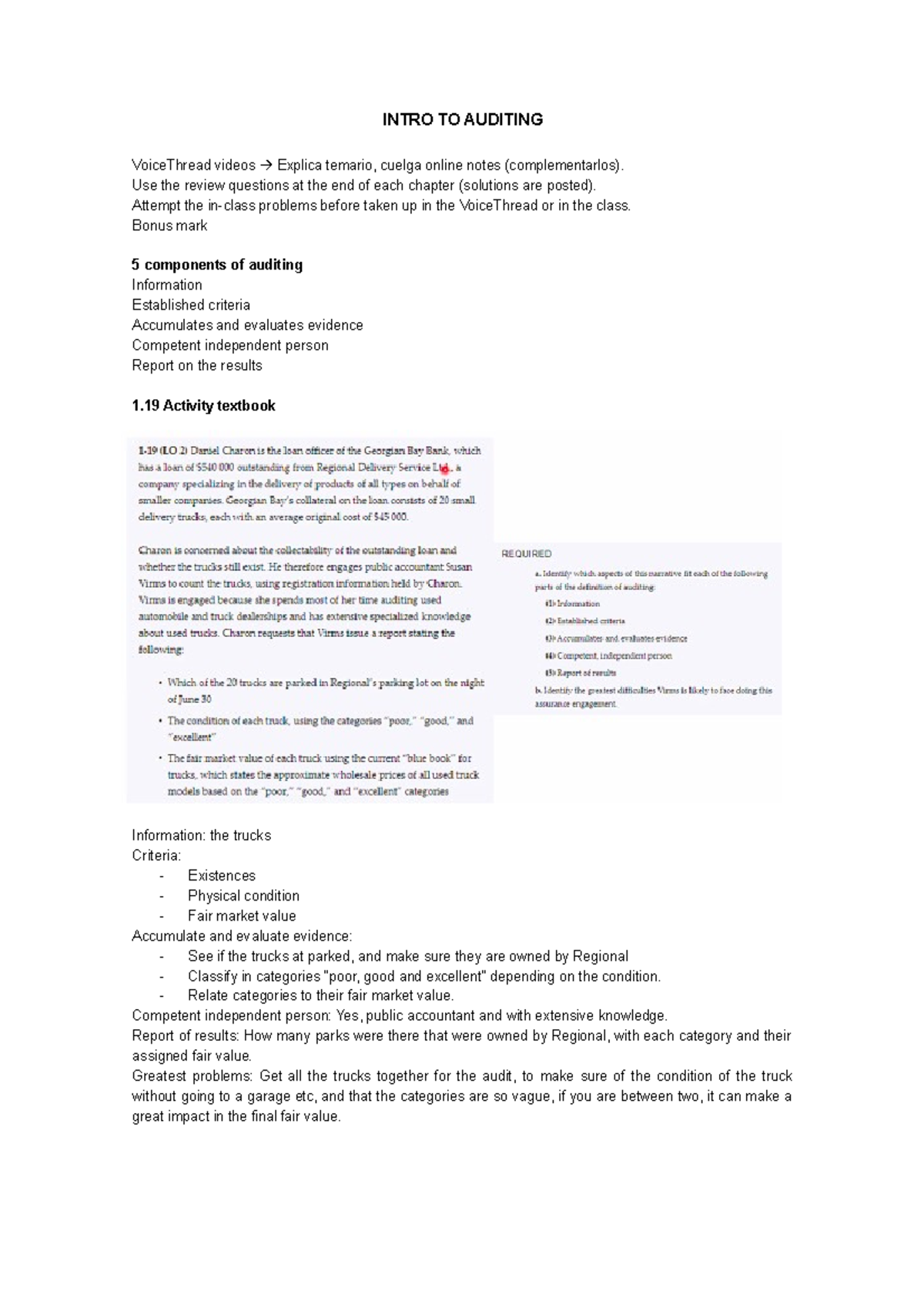 Auditing Essentials: Notes for Course 3363B at Western University - Studocu