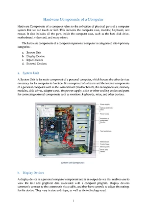 Exp 1-familiarising computer - Experiment No: 1 Familiarization of ...