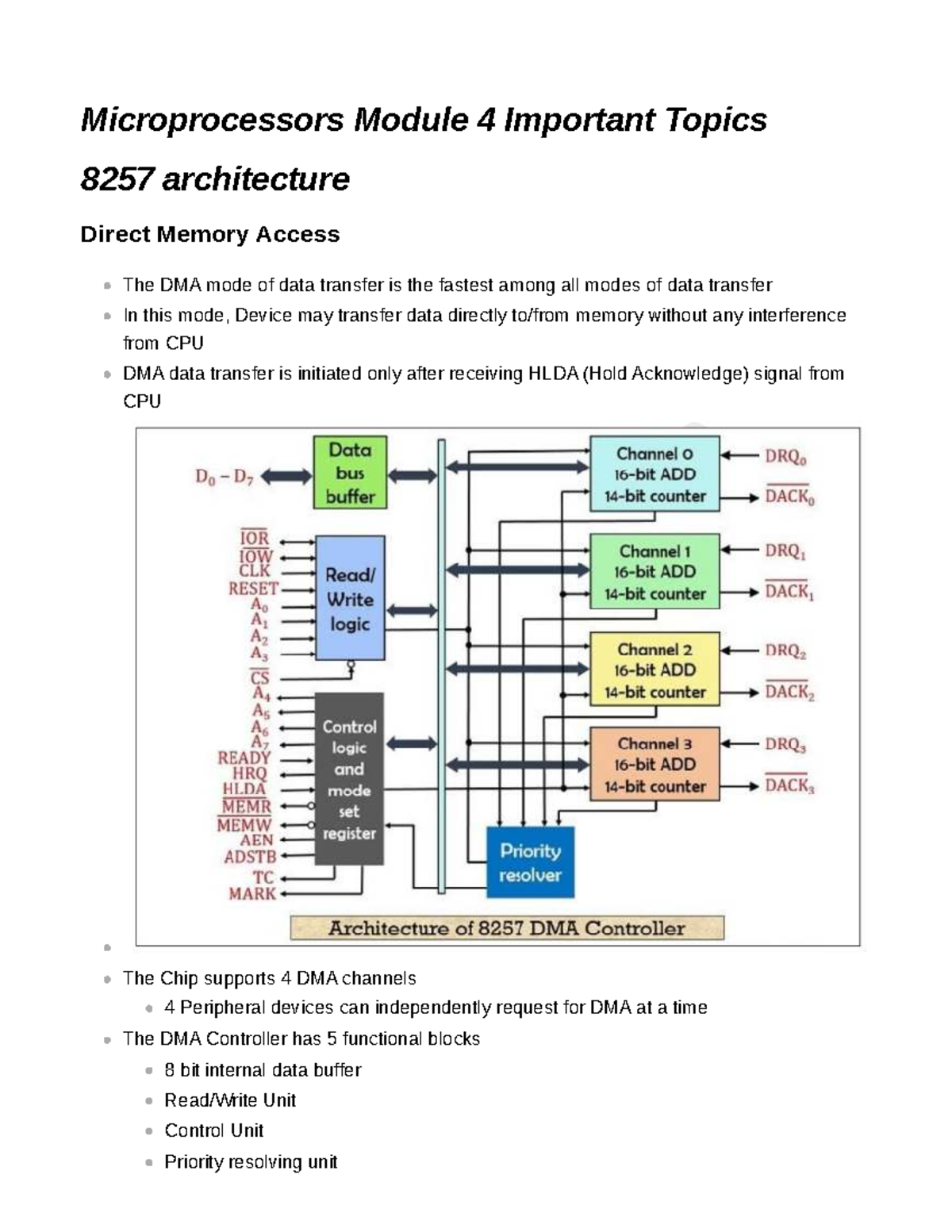 Module 4 - Key Topics in Microprocessors (CST 307) - Studocu