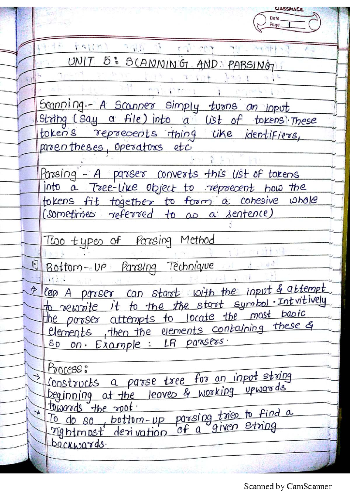 CIASSMATE SP - Scanning & Parsing (Unit 5) for R23 System Programming ...