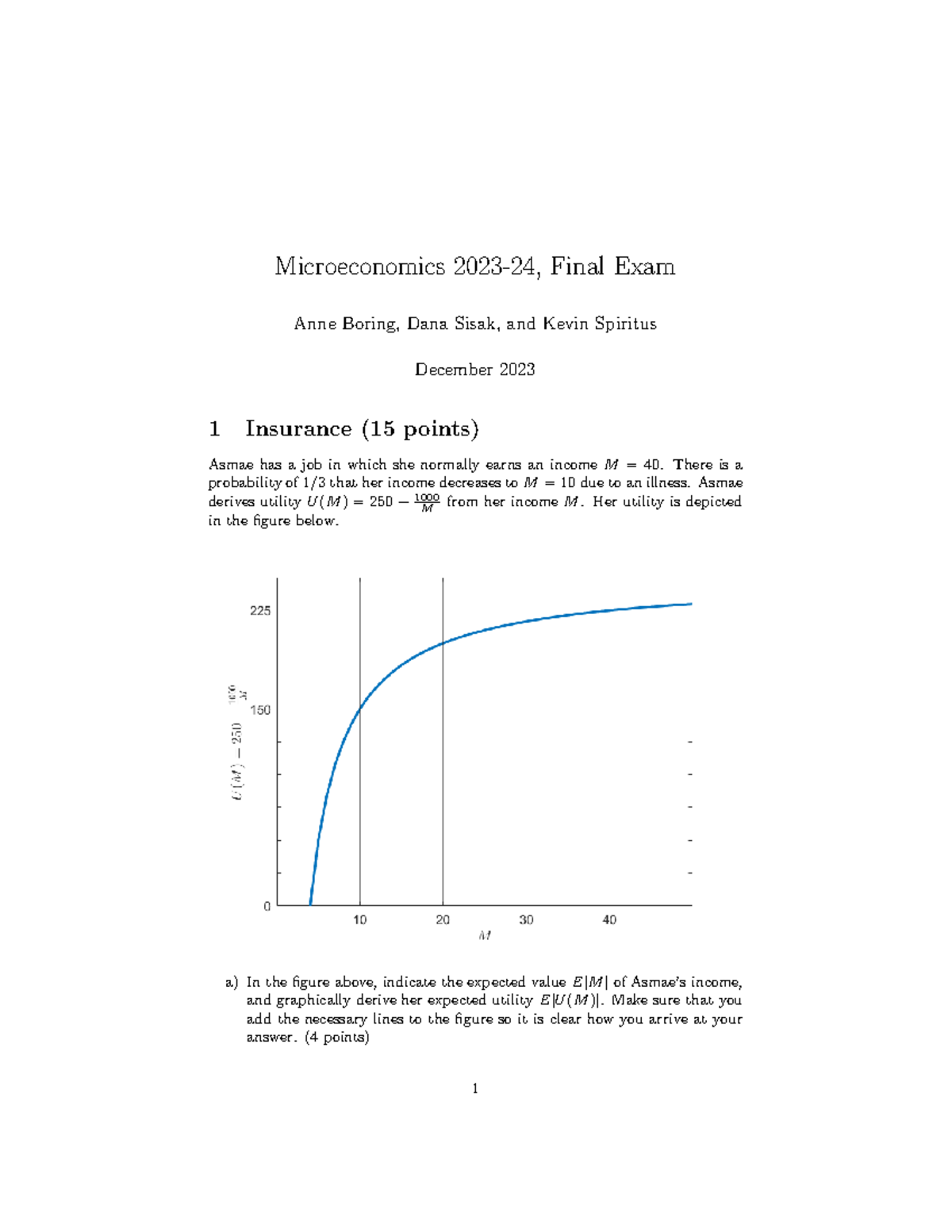 FEB21020 X-23 Microeconomics Final Exam Solutions - December 2023 ...