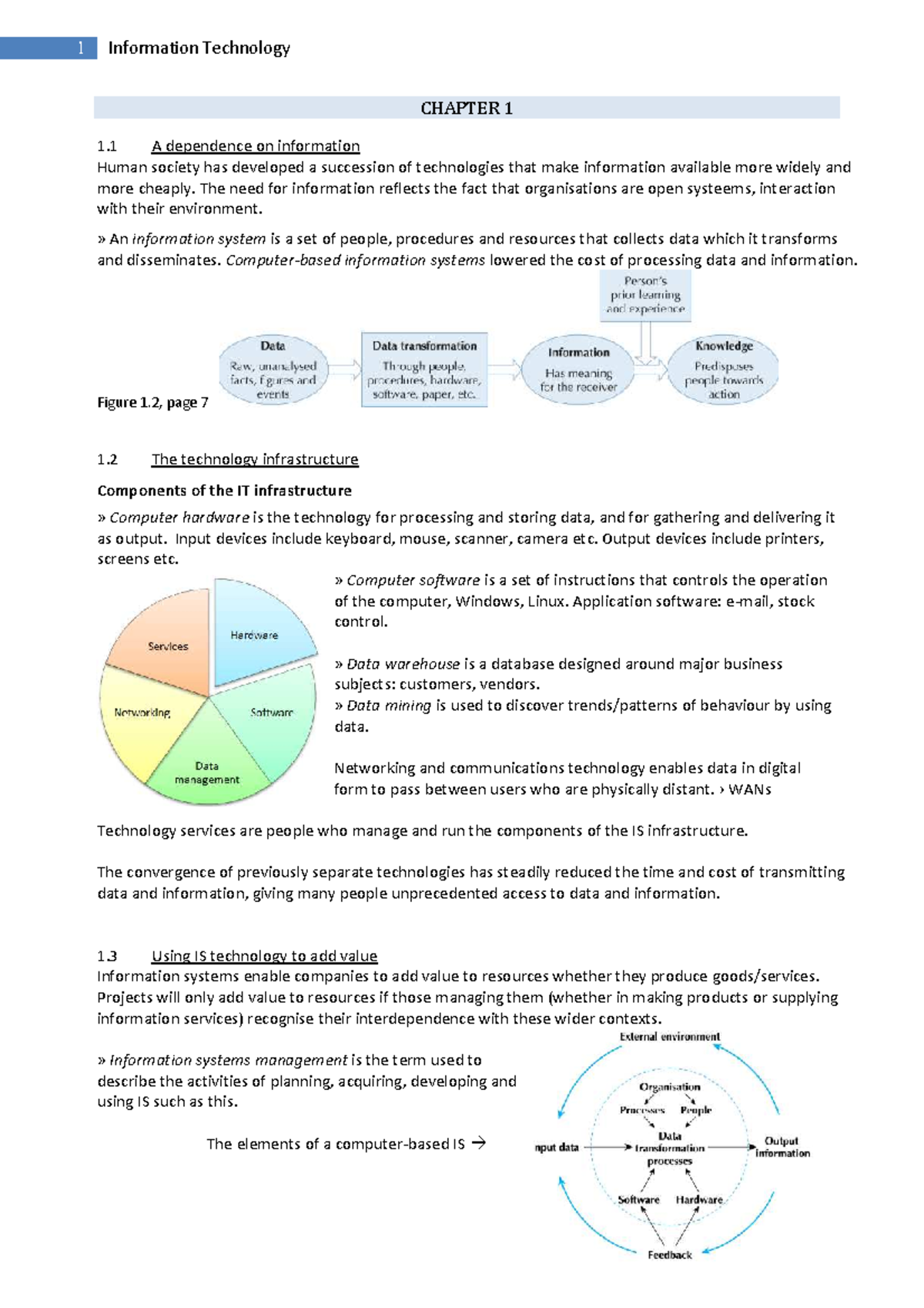 Summary of Key Concepts in Business Intelligence (Course Code: BI101 ...