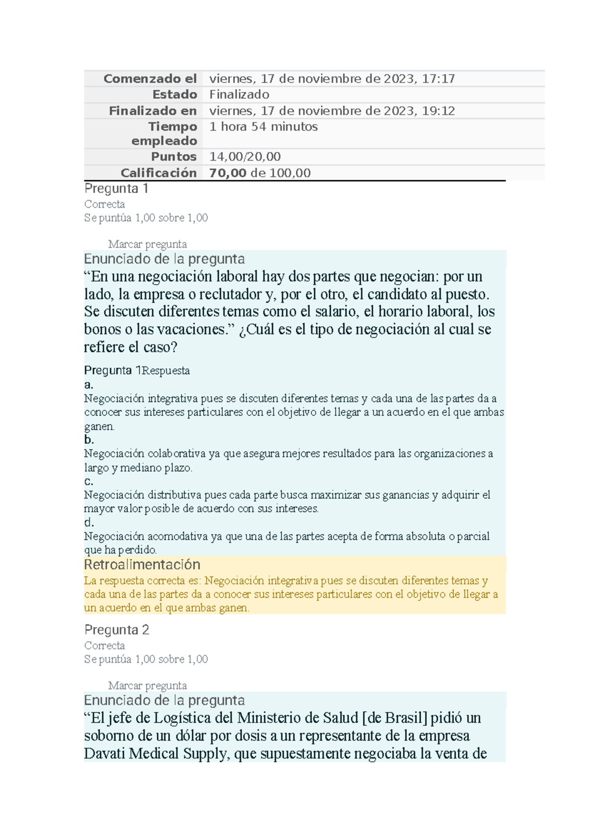 Examen Final de Compras y Abastecimiento - Curso 2023 - Studocu