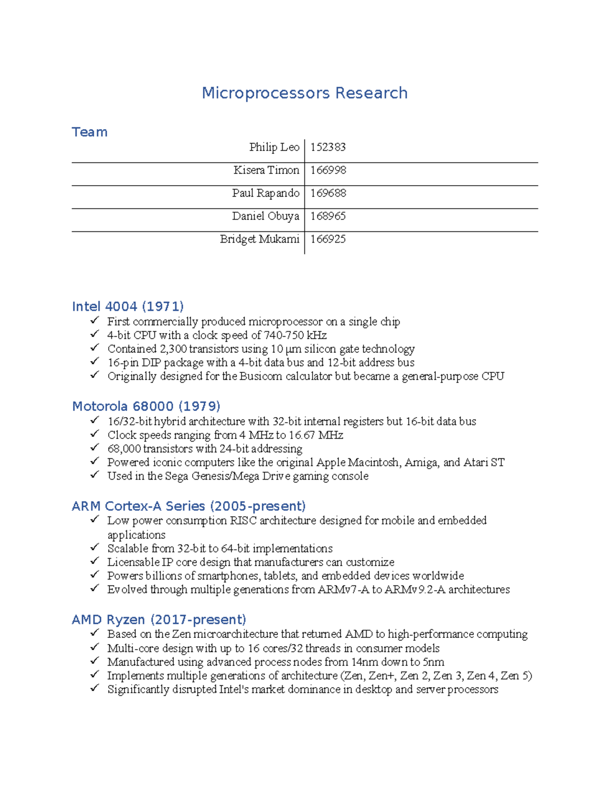 Microprocessors Research Overview: Key Innovations and Architectures ...