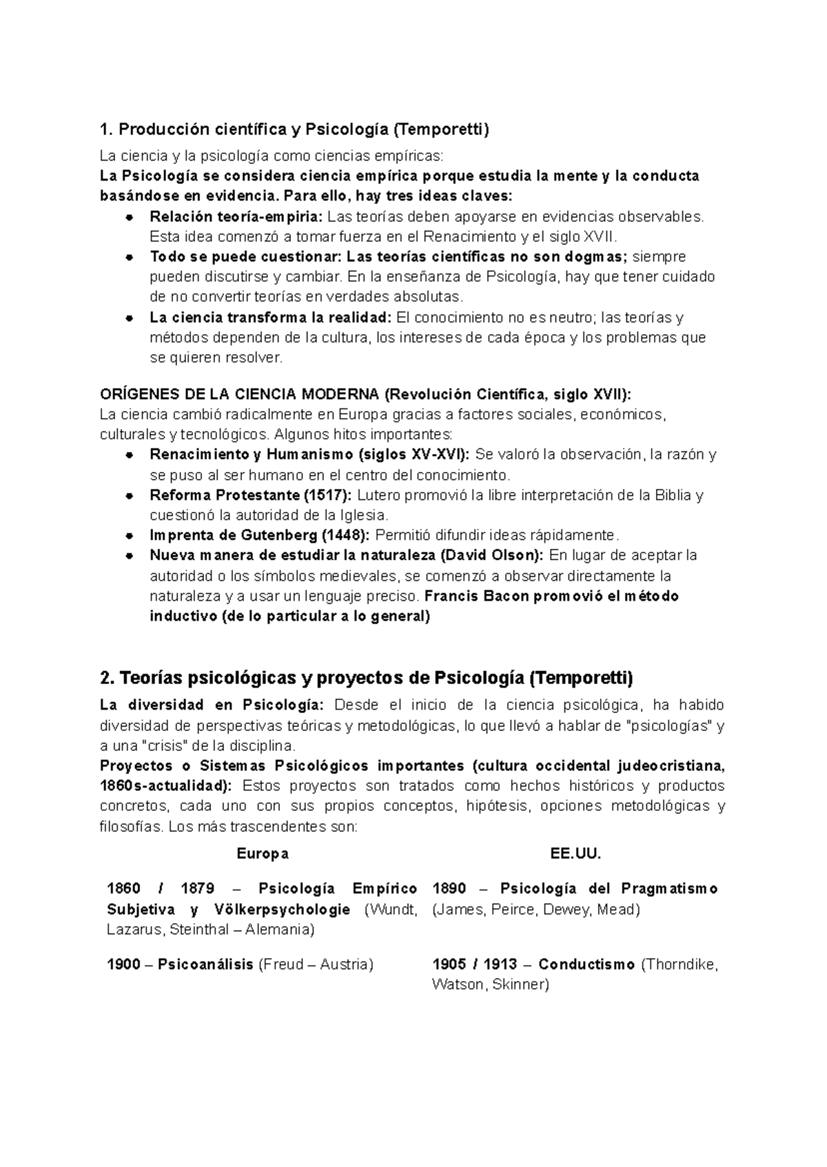 Resumen de Modelos en Psicología (PSI101) - Notas de Clase - Document Preview