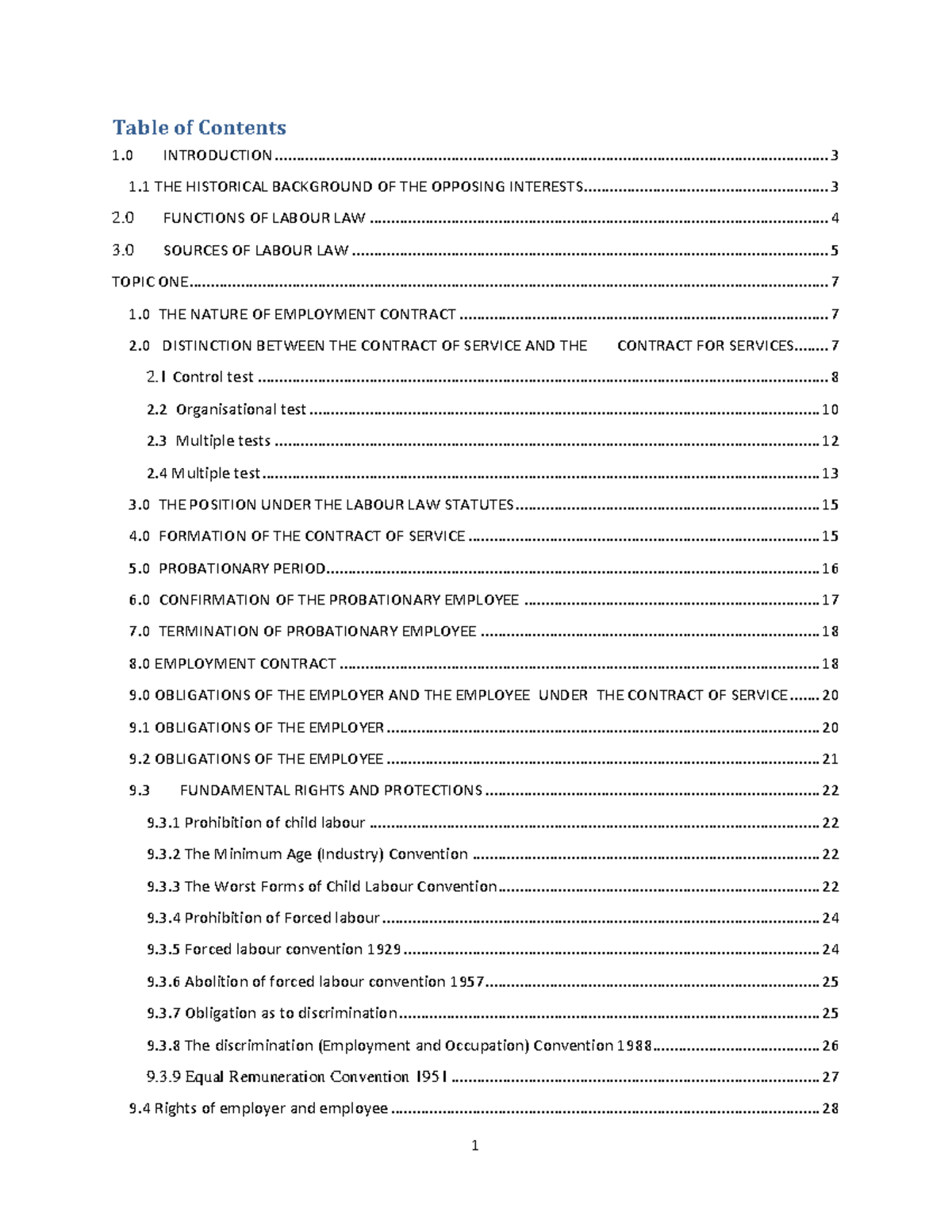Labour Law Notes (LLB 101): Comprehensive Study Guide - Studocu