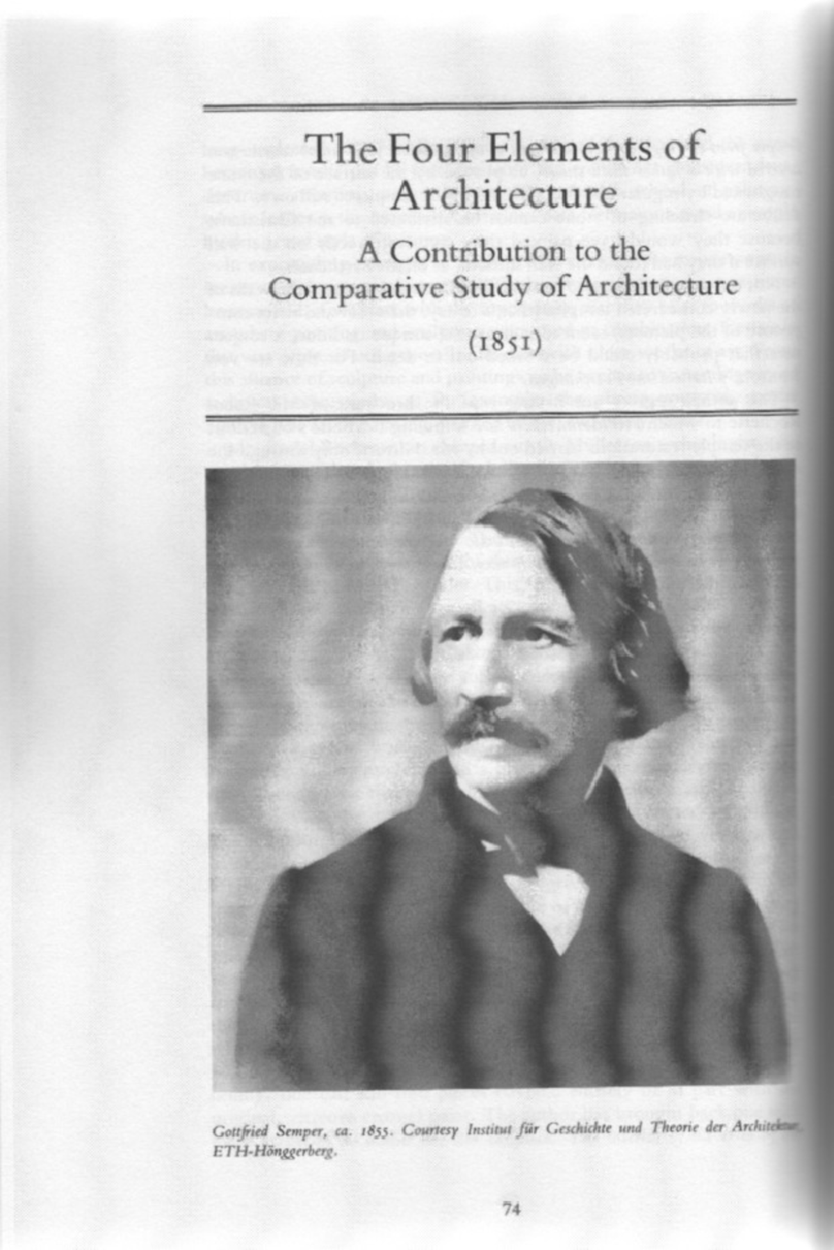 Mandatory Reading - The Four Elements of Architecture A Contribution to ...