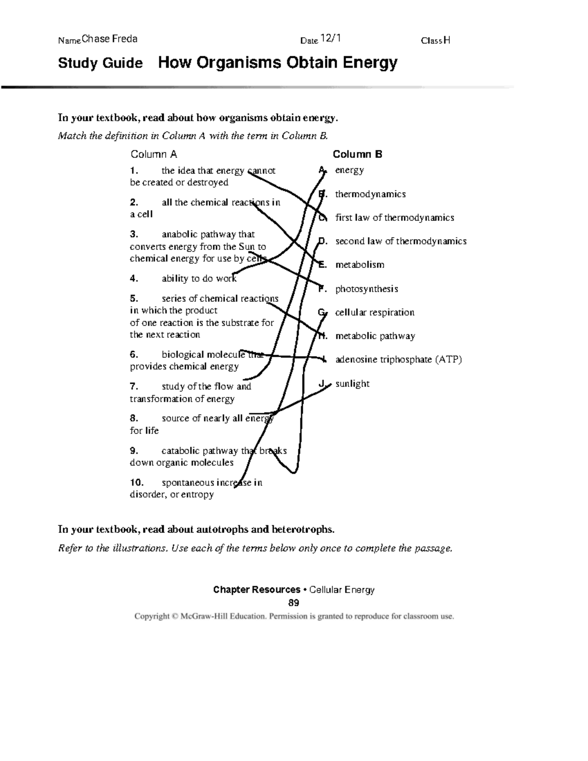 Kami Export - Chase Freda - 8-1 study guide - Name Date Class Study ...