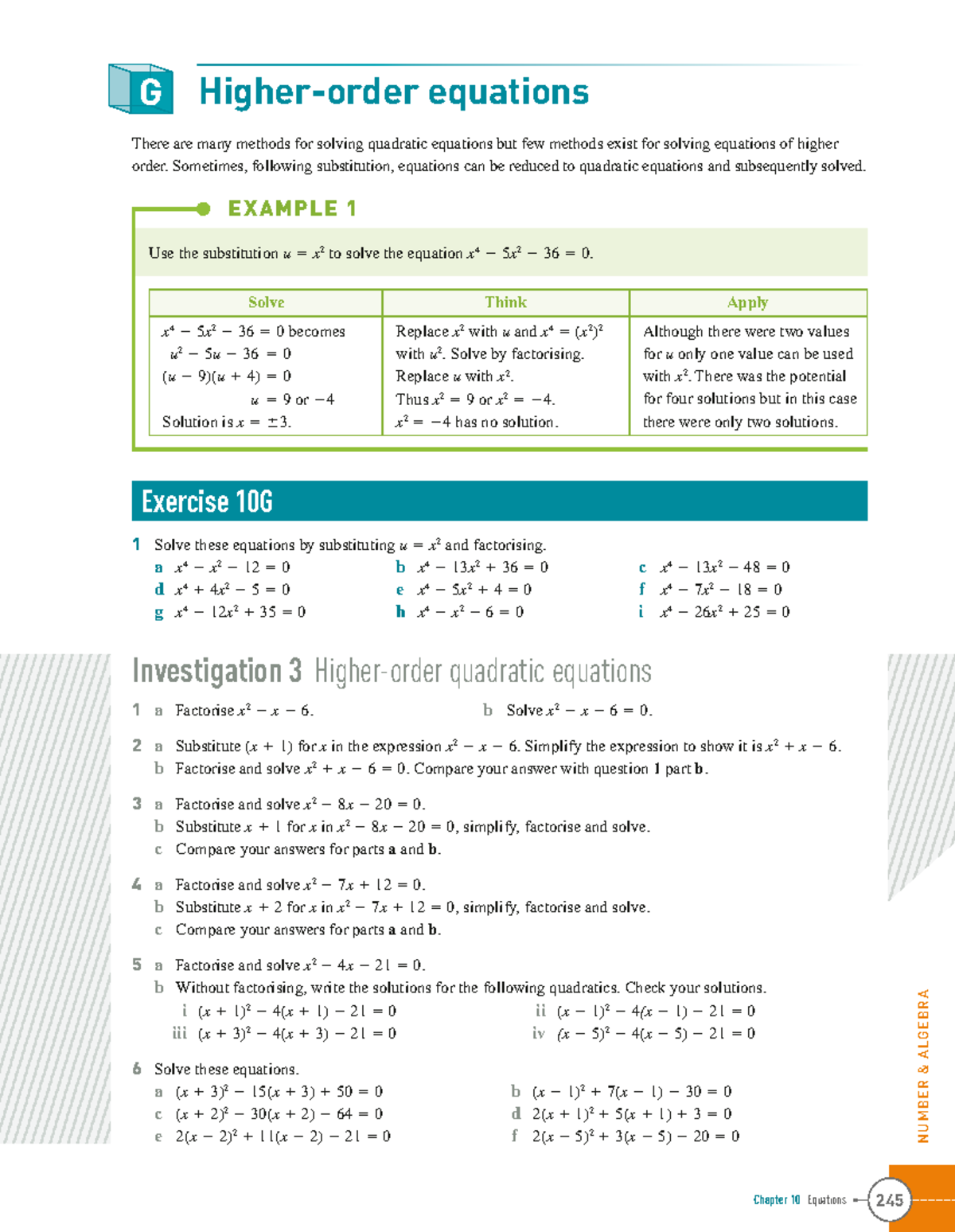 G Higher-order Equations: Methods and Exercises for Solutions - Studocu
