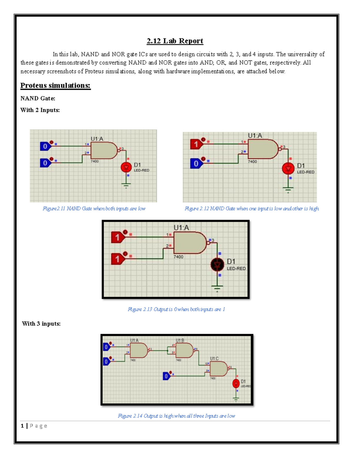 Lab Report 2: NAND and NOR Gate Circuit Design and Simulations - Studocu