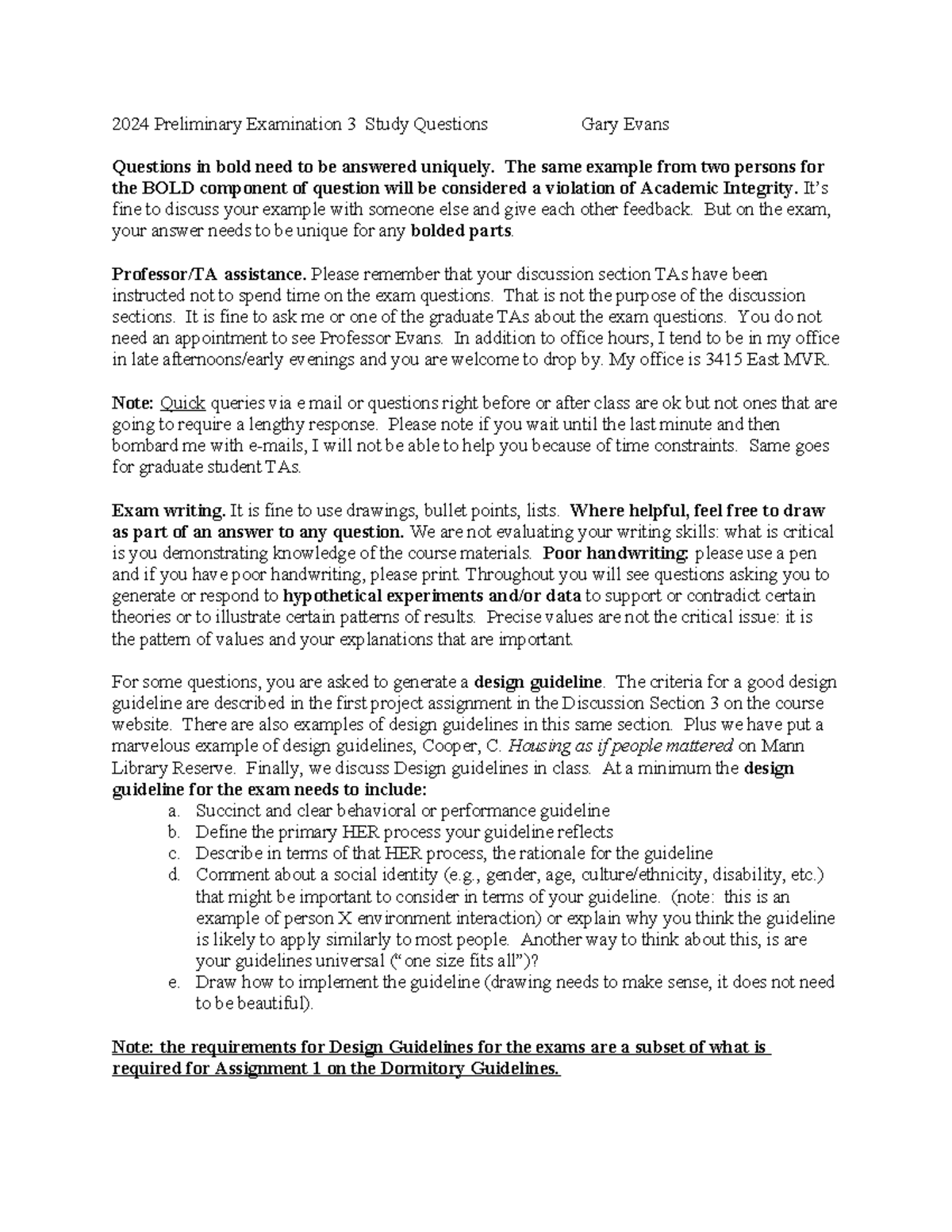Prelim-3 - final prelim - 2024 Preliminary Examination 3 Study ...