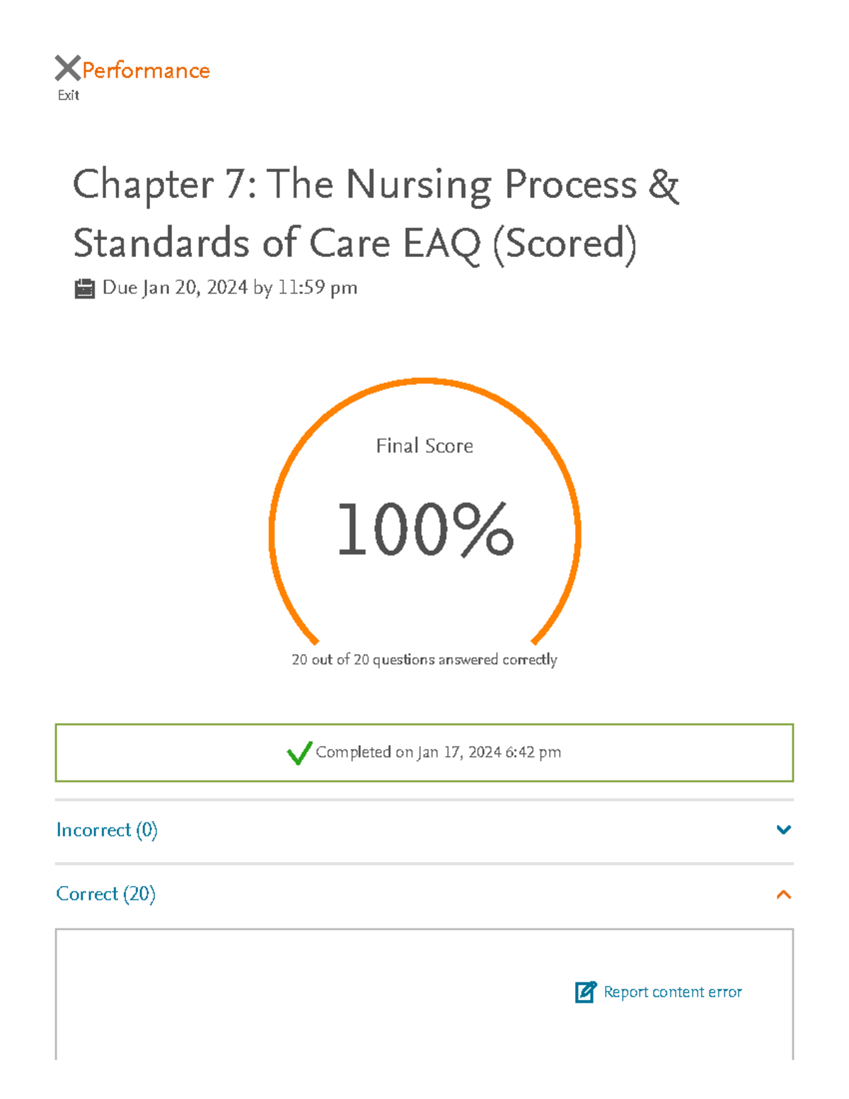 Psych EAQ - Ch 7: The Nursing Process & Standards of Care - Studocu