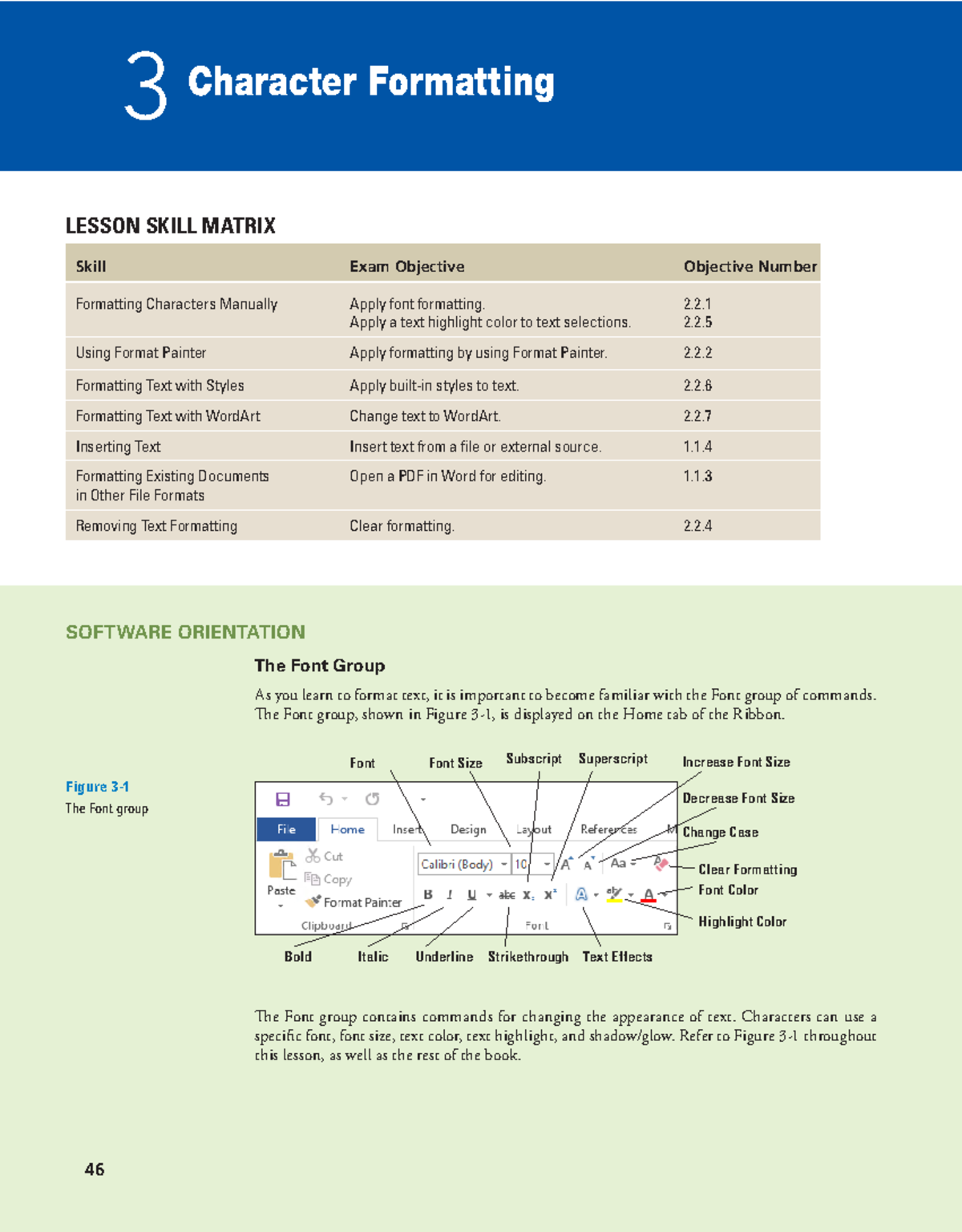 Week-4 - Character Formatting - 46 Character Formatting 3 LESSON SKILL ...
