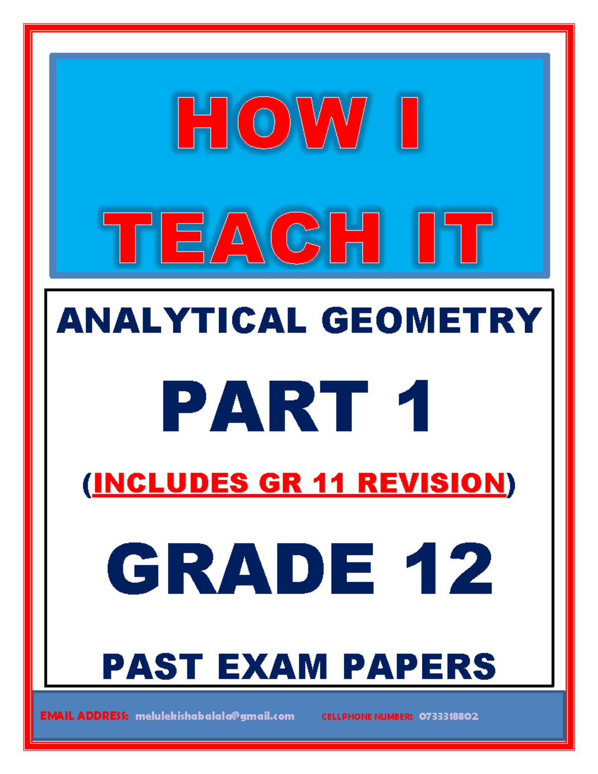 Grade 12 Analytical Geometry Past Exam Papers (Part 1 & Gr 11 Revision ...