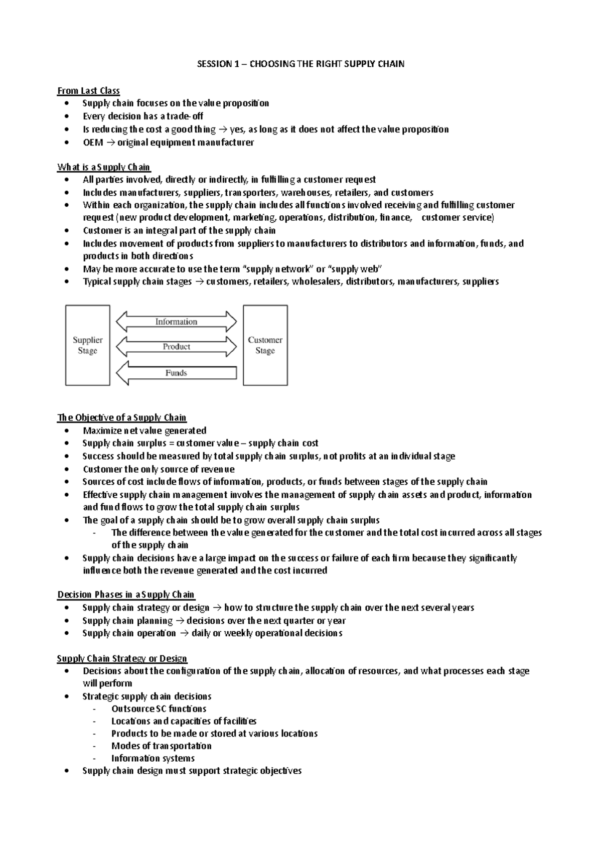 SCM Final Exam Study Guide: Supply Chain Basics and Strategies - Studocu
