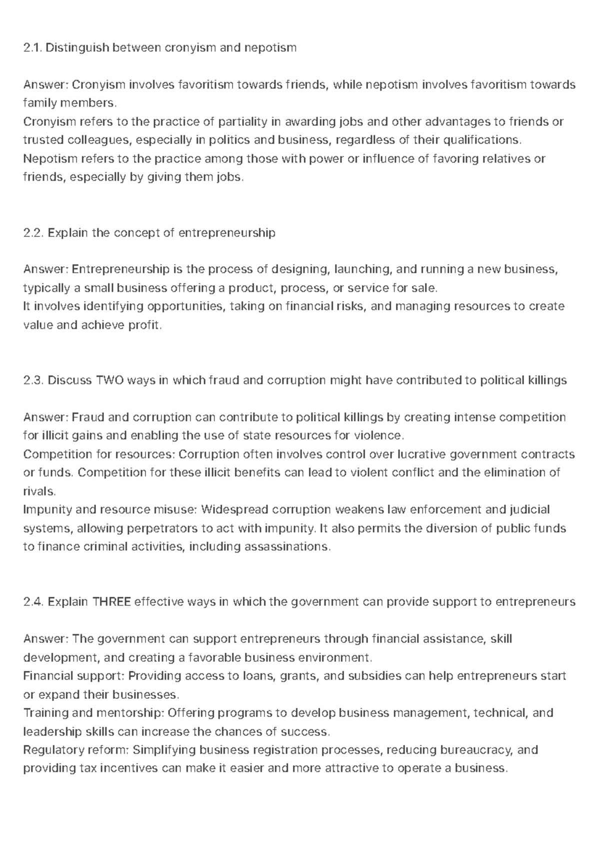 2.1. Cronyism vs. Nepotism: Key Differences Explained - Studocu