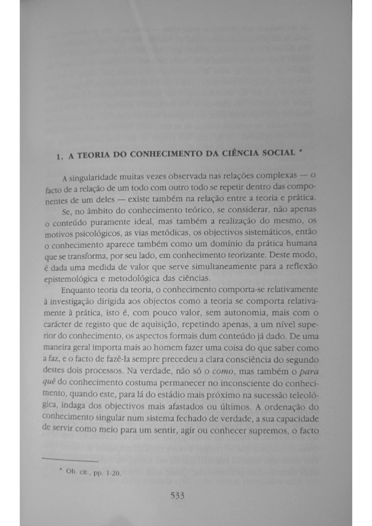 Texto 2 Simmel A teoria do conhecimento da ciência social - 1. A TEORIA ...