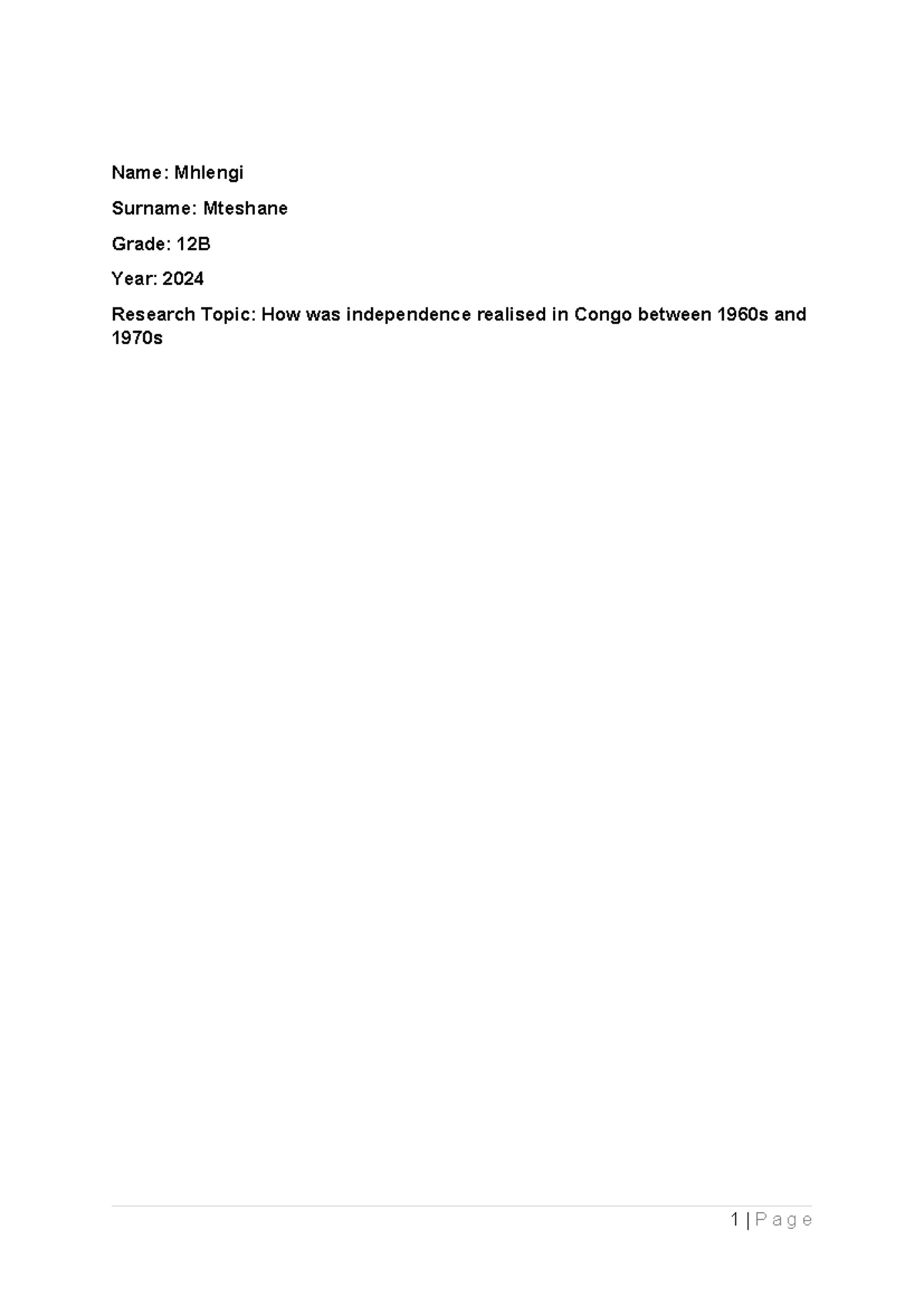 History TEST NO 1 Controlled TEST 2025-QP Moderated 2 - Marks: 1 00 ...
