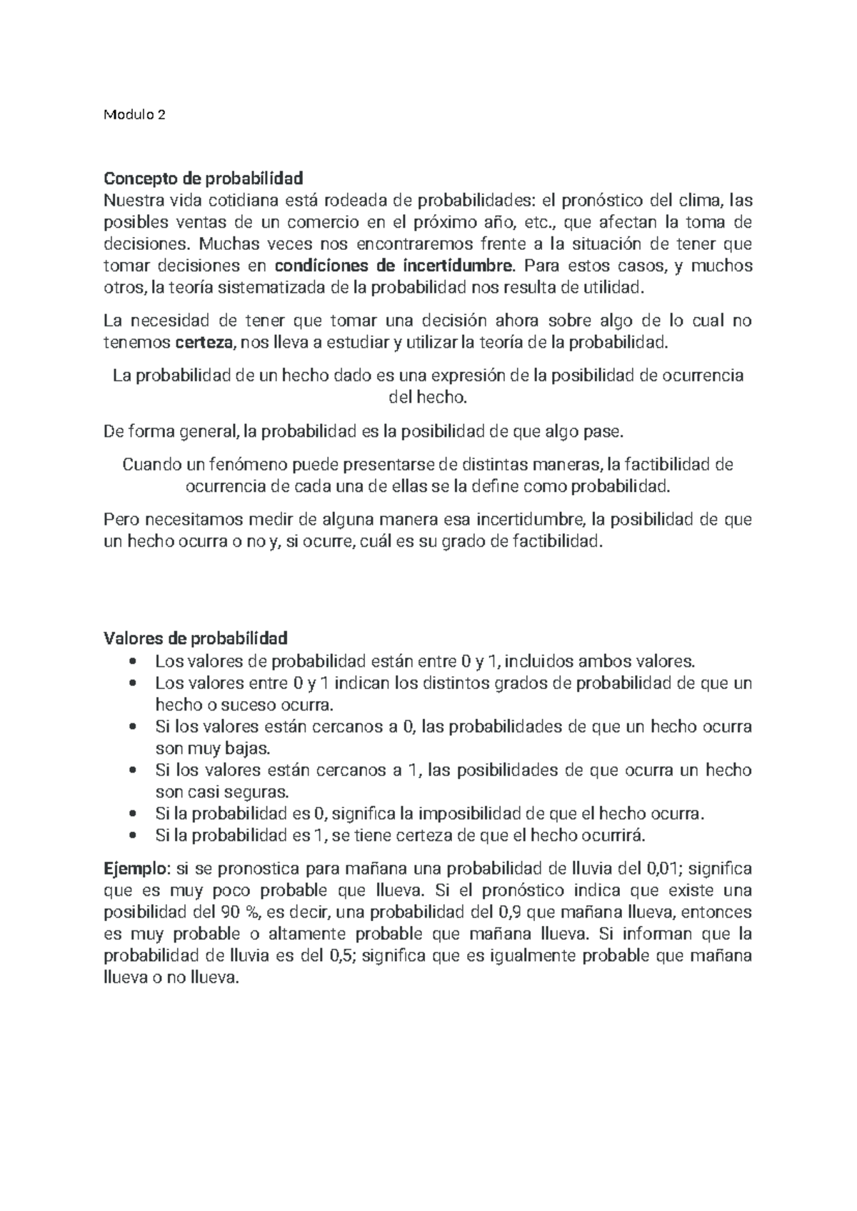 Módulo 2: Conceptos Fundamentales de Probabilidad en la Vida Cotidiana ...