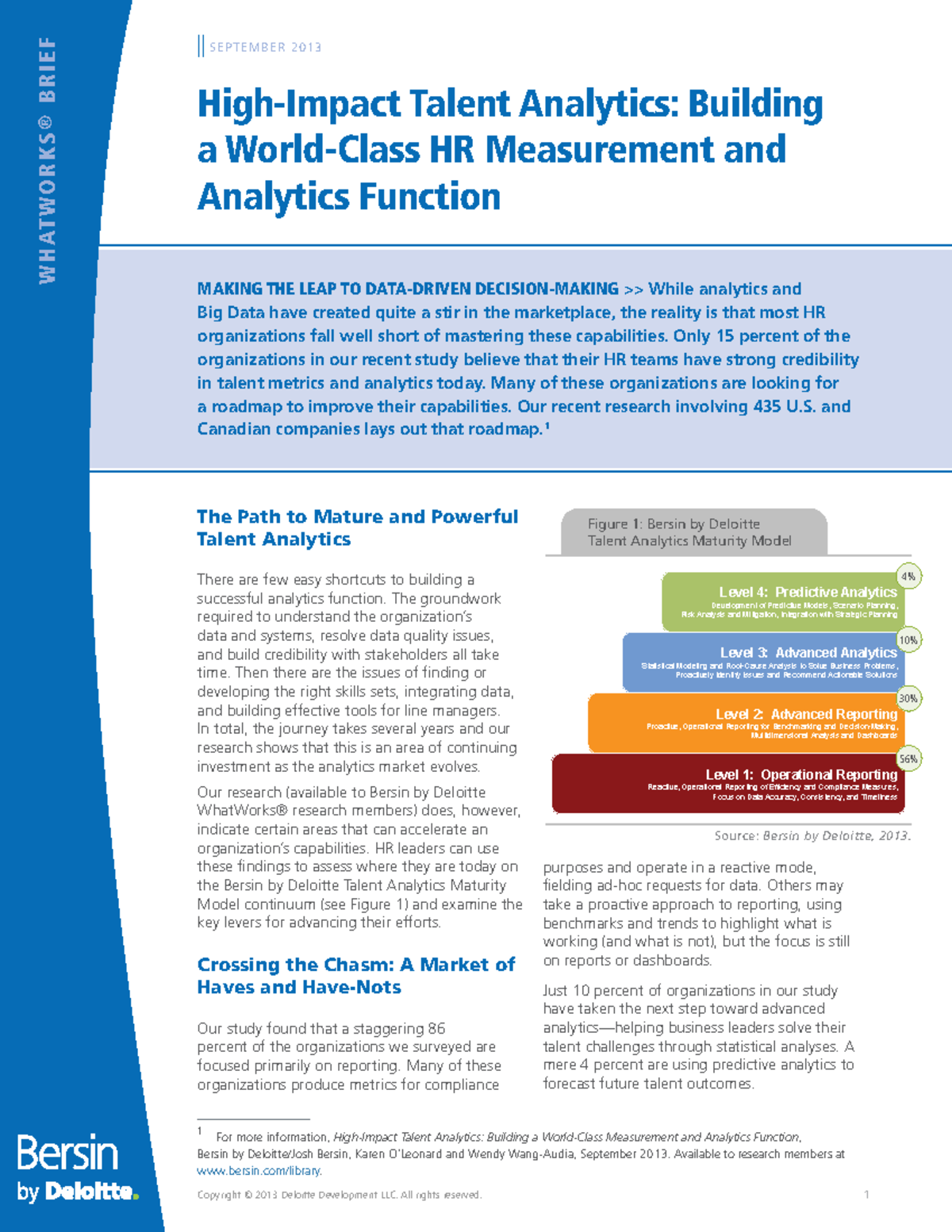 Bersin 2013: High-Impact Talent Analytics & Maturity Model Insights ...